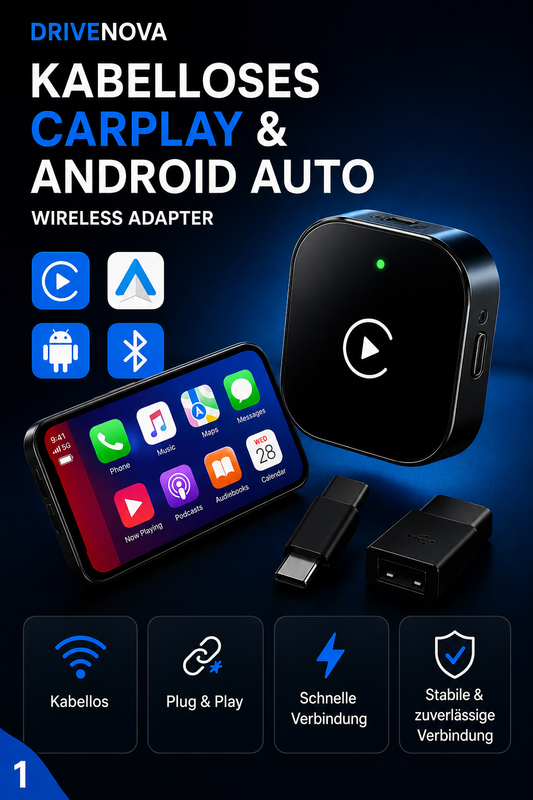 DriveNova Wireless CarPlay & Android Auto Adapter