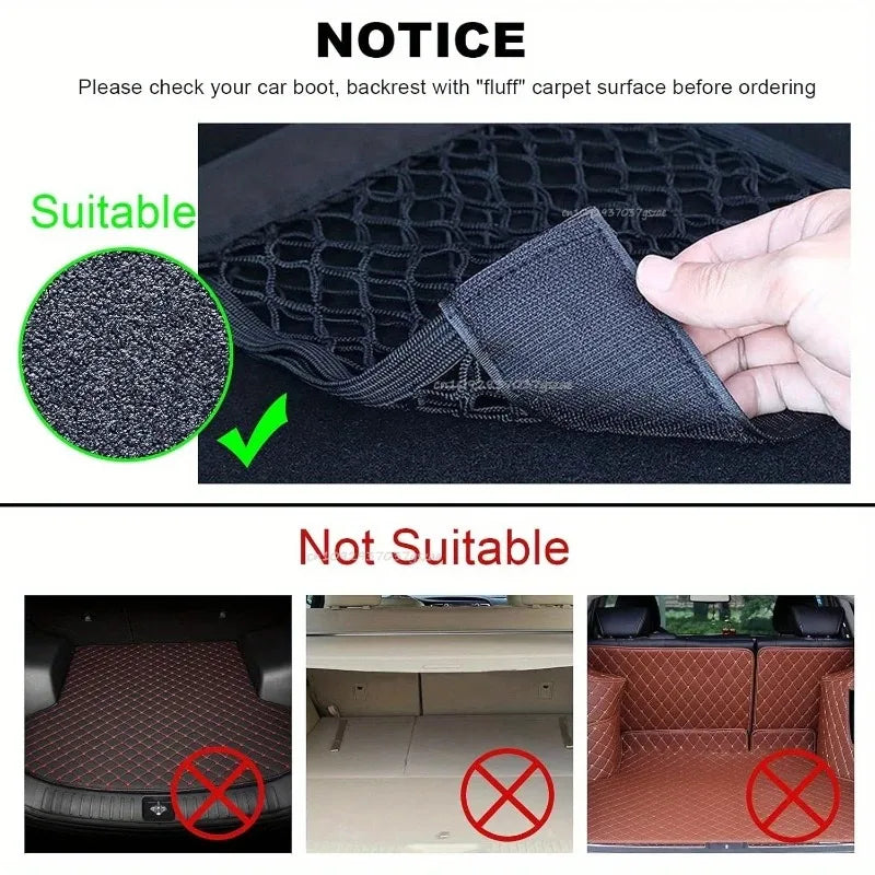 DriveNova Kofferraumnetz 60×25 cm – Elastischer Organizer