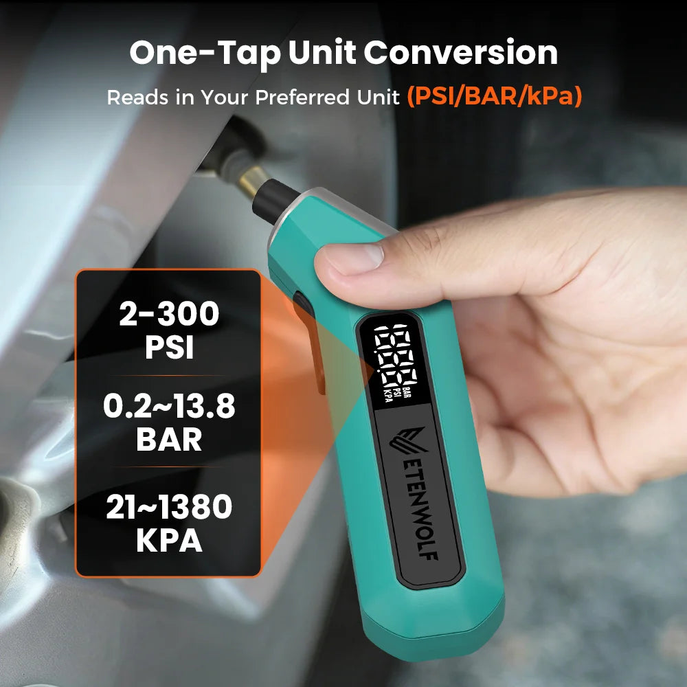DriveNova Digitaler Reifendruckmesser mit LCD-Display
