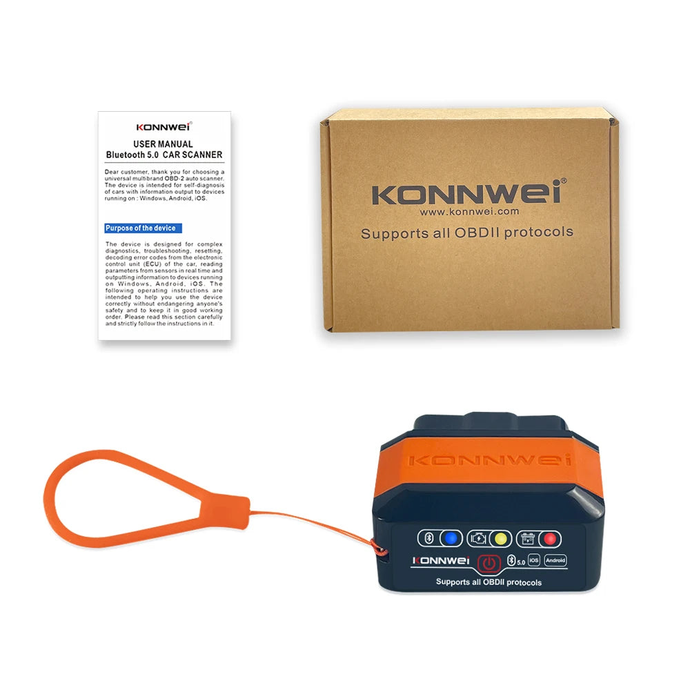 DriveNova OBD2 Bluetooth Scanner – KW901 Fahrzeugdiagnose für iOS & Android