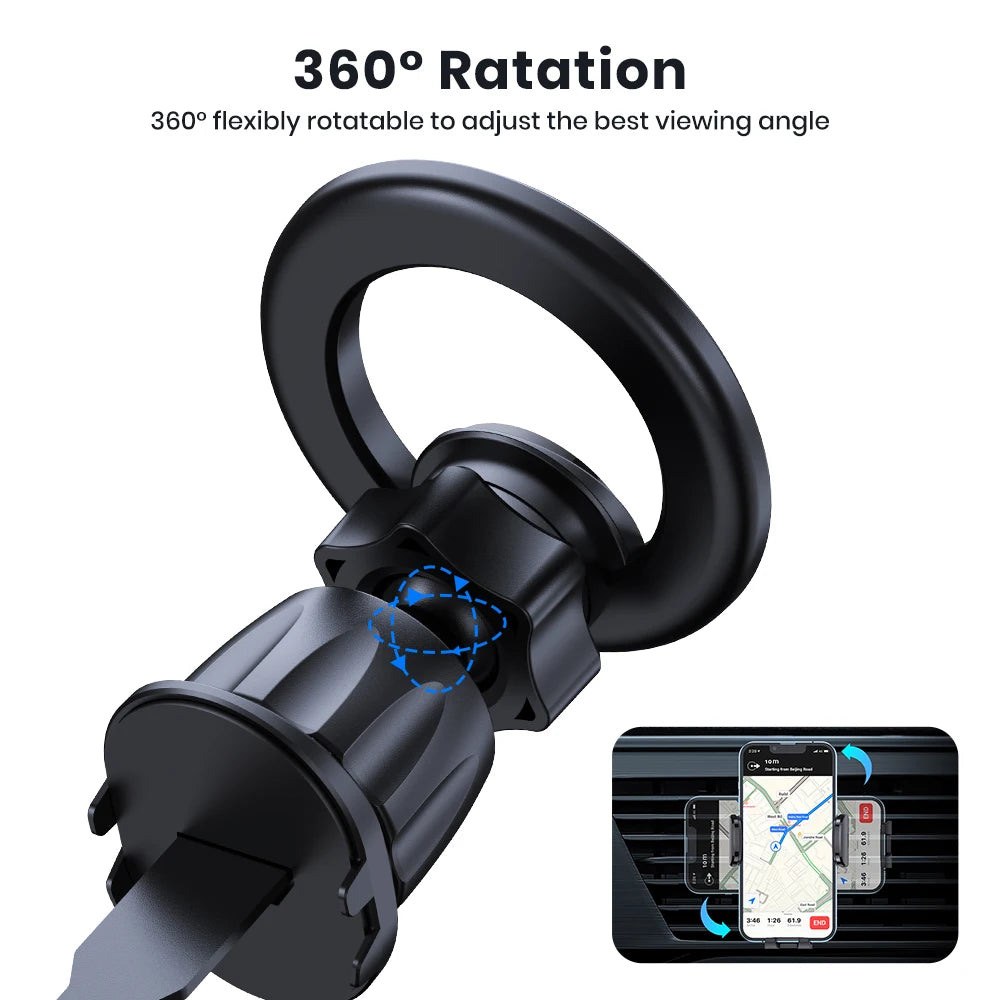 DriveNova Magnetic MagSafe Car Mount – 360° Air Vent Phone Holder