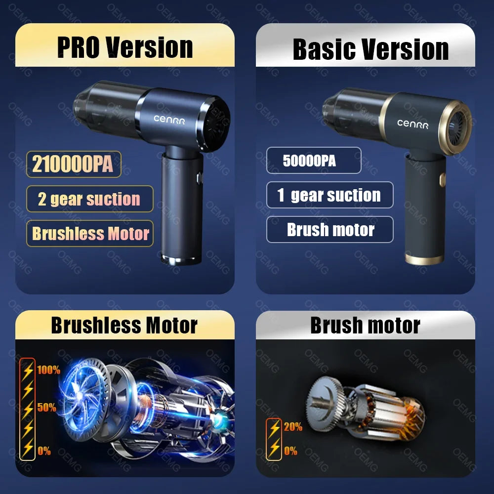 DriveNova Premium Akku-Autostaubsauger 4-in-1 | Saugen & Blasen