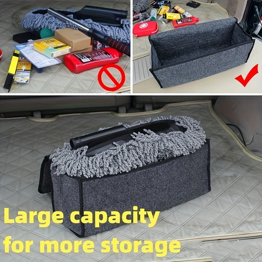 DriveNova Premium Kofferraum-Organizer aus Filz | Faltbare Auto-Aufbewahrungsbox